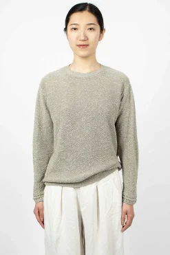 Vlas Blomme Hemp Pullover Light Green| Knitwear