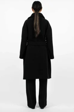 Acne Studios High Neck Coat Black| Outerwear