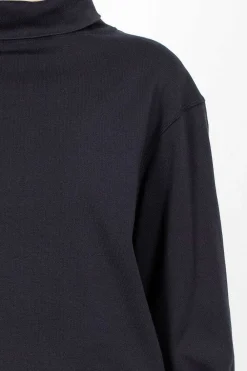 Margaret Howell High Neck Pullover Ink| Tops