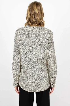 Dries Van Noten High Neck Shirt Ecru Spot| Tops