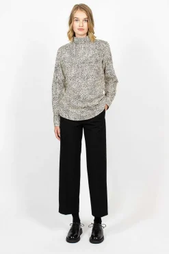 Dries Van Noten High Neck Shirt Ecru Spot| Shirts