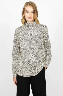 Dries Van Noten High Neck Shirt Ecru Spot| Shirts