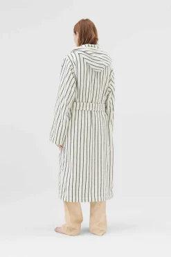 TEKLA Hooded Bathrobe Racing Green| Knitwear