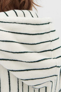 TEKLA Hooded Bathrobe Racing Green| Knitwear