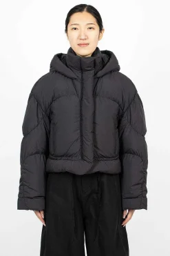 Acne Studios Hooded Puffer Jacket Black| Outerwear