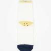Kapital Ivy Rainbowy Happy Heel Socks White/Navy| Tights & Socks