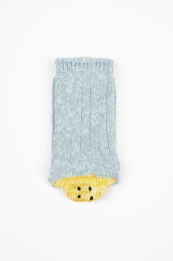 Kapital Ivy Rainbowy Happy Heel Socks Sax| Tights & Socks