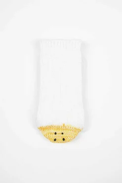 Kapital Ivy Rainbowy Happy Heel Socks White| Tights & Socks
