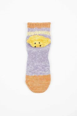 Kapital Ivy Rainbowy Happy Heel Short Socks Purple| Tights & Socks