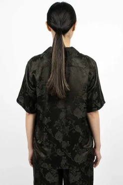 6397 Jacquard Camp Shirt Dark Slate| Shirts