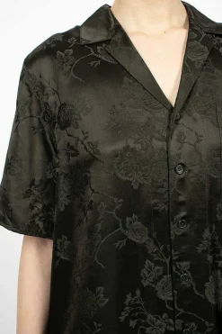 6397 Jacquard Camp Shirt Dark Slate| Shirts