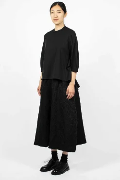 Comme Des Garçons Comme Des Garçons Jacquard Floral Trouser Black| Trousers