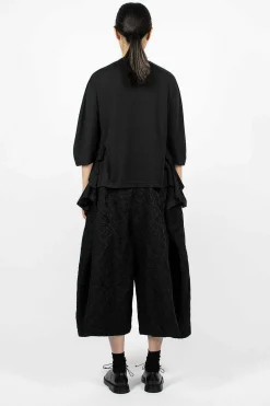 Comme Des Garçons Comme Des Garçons Jacquard Floral Trouser Black| Trousers
