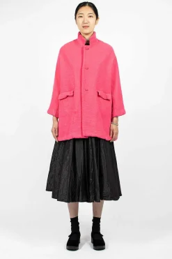 Daniela Gregis Jeroni Poppy Cashmere Coat Fuchsia| Outerwear