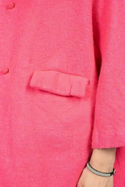 Daniela Gregis Jeroni Poppy Cashmere Coat Fuchsia| Outerwear