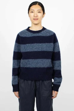 YMC Jets Sweater Navy/Blue| Knitwear