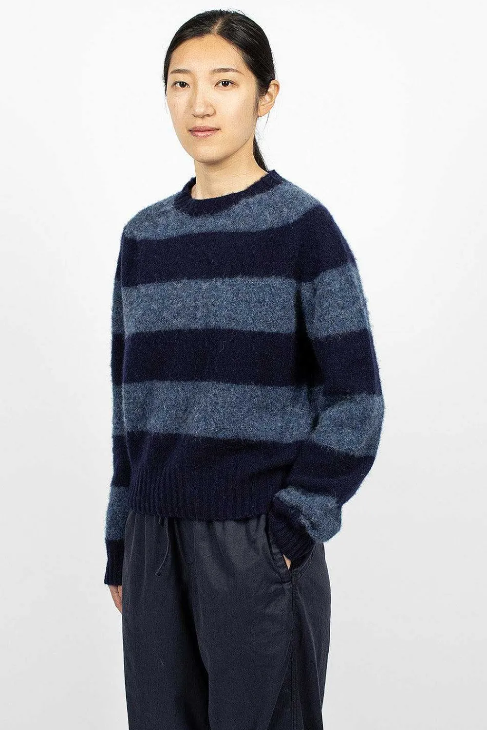 YMC Jets Sweater Navy/Blue| Knitwear