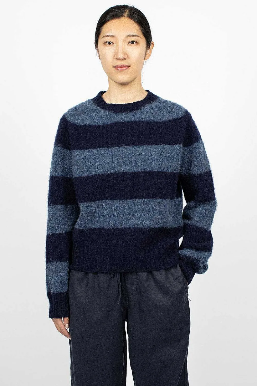 YMC Jets Sweater Navy/Blue| Knitwear