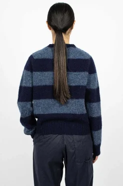 YMC Jets Sweater Navy/Blue| Knitwear