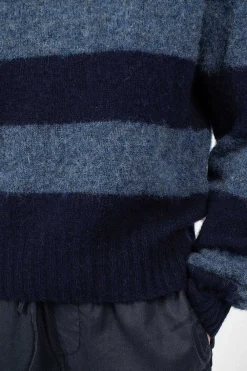 YMC Jets Sweater Navy/Blue| Knitwear