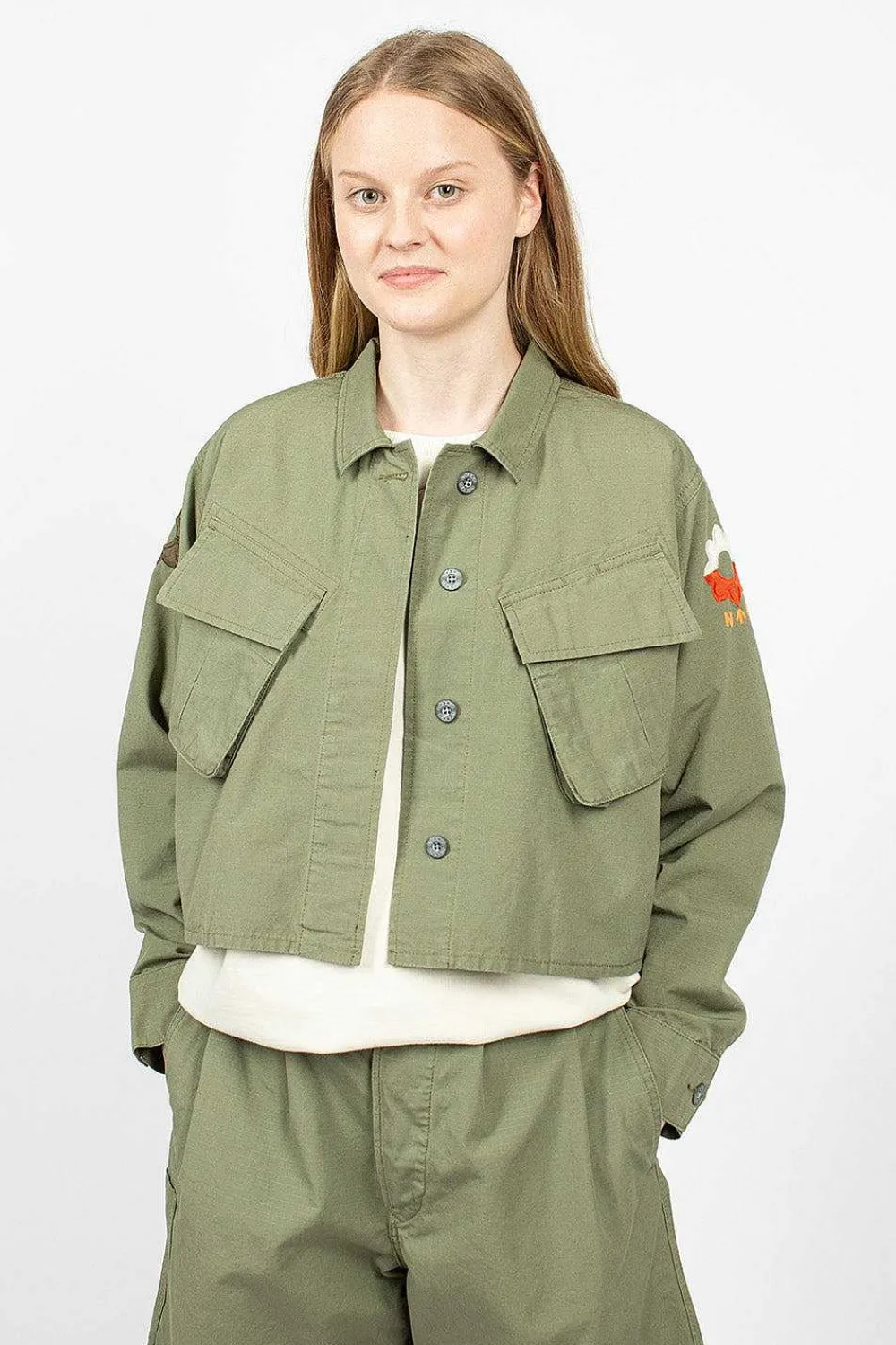 Nigel Cabourn Jk-50 Nam Cropped Jacket Army| Outerwear