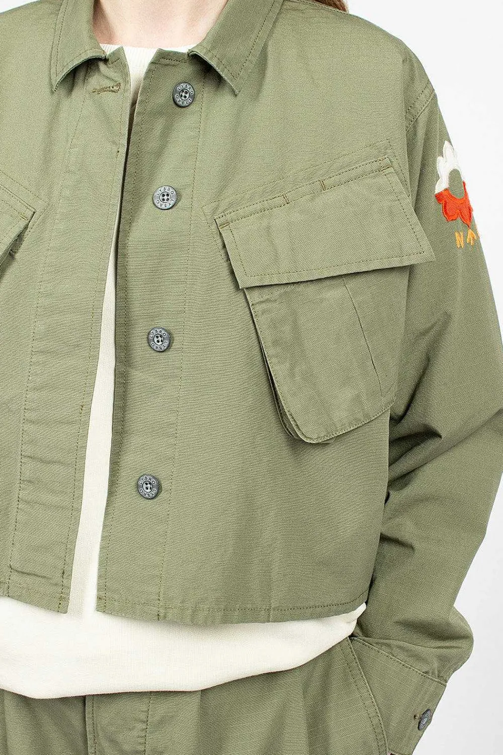 Nigel Cabourn Jk-50 Nam Cropped Jacket Army| Outerwear