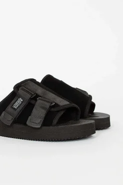 Suicoke Kaw-Vs Suede Sandal Black| Shoes