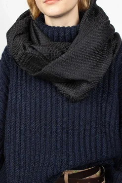 VISVIM Khata Silk/Cashmere Cowl Black| Scarves & Gloves