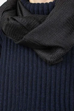 VISVIM Khata Silk/Cashmere Cowl Black| Scarves & Gloves