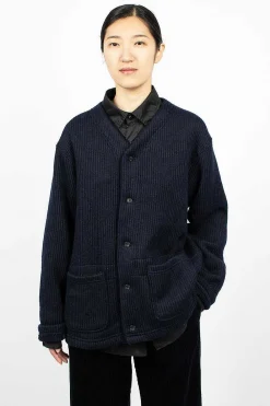 Engineered Garments FWK Knit Cardigan Navy| Knitwear