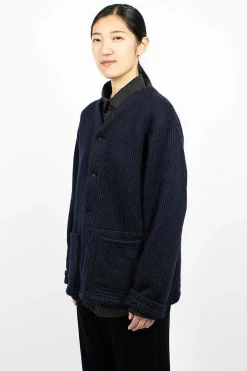Engineered Garments FWK Knit Cardigan Navy| Knitwear