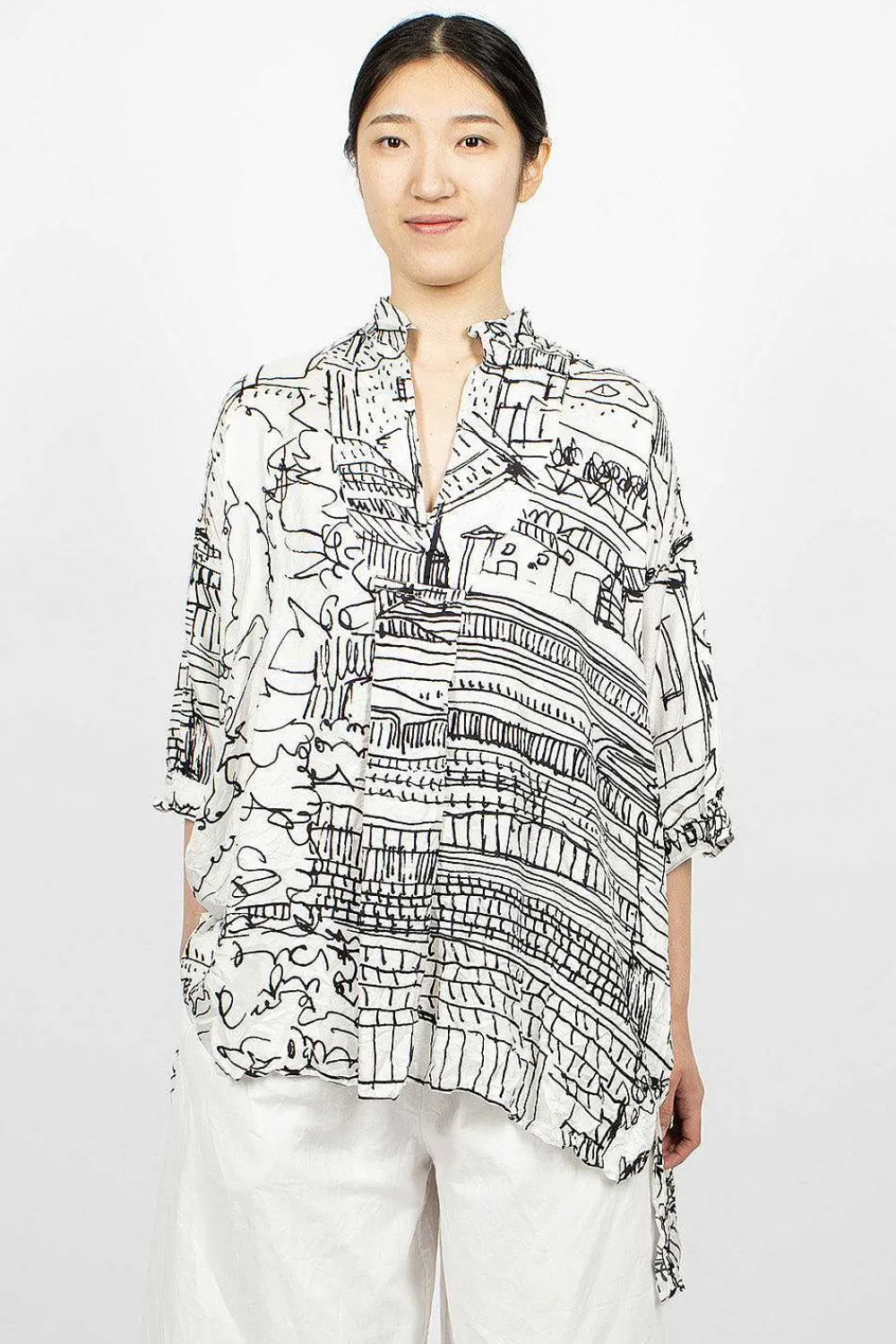 Daniela Gregis Kora Shirt Village Drawing| Tops
