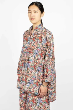 Daniela Gregis Kora Washed Shirt Pink Flowers| Tops