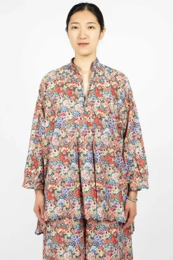 Daniela Gregis Kora Washed Shirt Pink Flowers| Tops
