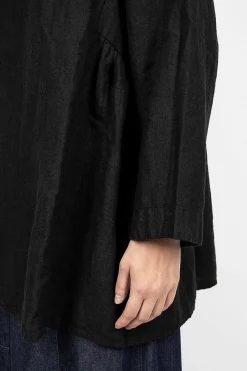 Ichi Antiquités Kortrijk Linen Pullover Black| Tops