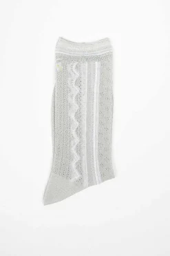 Antipast Kt-161A Lace Baller Socks Silver| Tights & Socks