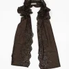 Vlas Blomme Lace Collar Chocolate Brown| Scarves & Gloves