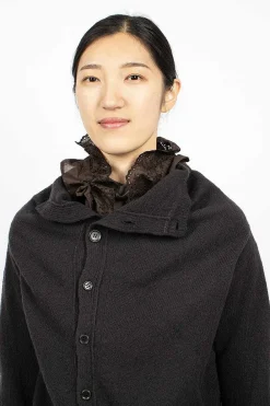 Vlas Blomme Lace Collar Chocolate Brown| Scarves & Gloves