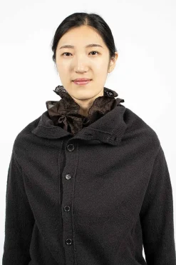 Vlas Blomme Lace Collar Chocolate Brown| Scarves & Gloves