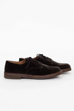 Daniela Gregis Lace-Up Velvet Shoe Green| Shoes