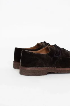 Daniela Gregis Lace-Up Velvet Shoe Green| Shoes