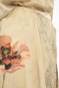 Dries Van Noten Layered Silk Skirt Ecru| Skirts