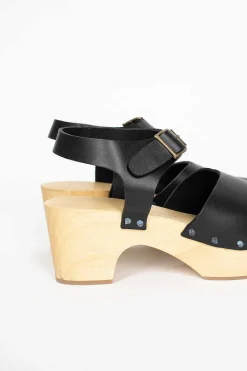 Daniela Gregis Leather Clogs Black| Shoes