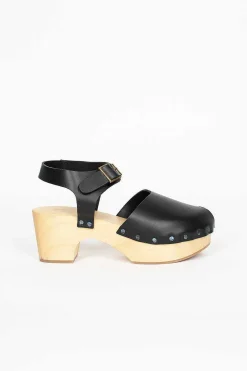 Daniela Gregis Leather Clogs Black| Shoes