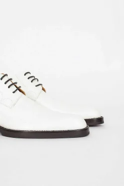 Dries Van Noten Leather Derby Shoes White| Shoes