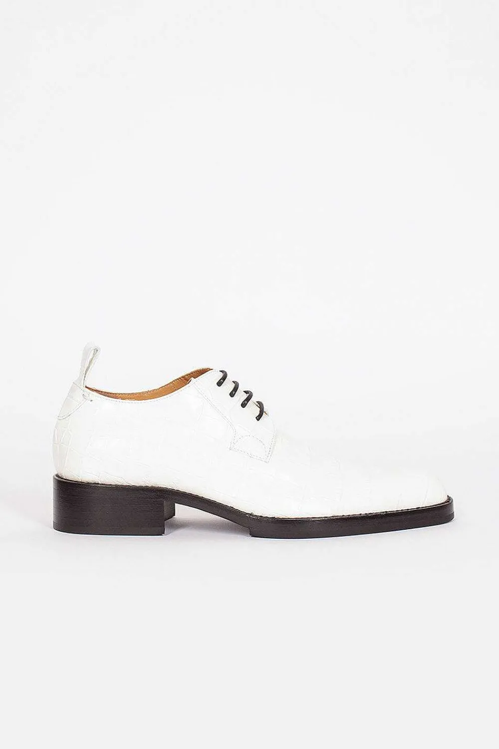 Dries Van Noten Leather Derby Shoes White| Shoes