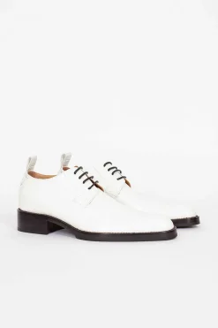 Dries Van Noten Leather Derby Shoes White| Shoes