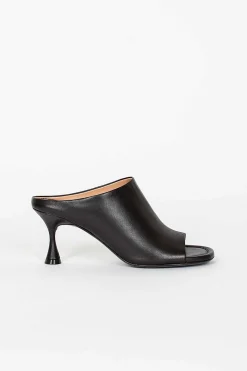 Acne Studios Leather Heeled Mules Black| Shoes