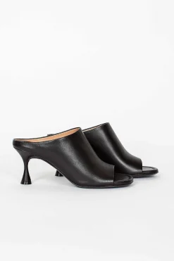 Acne Studios Leather Heeled Mules Black| Shoes