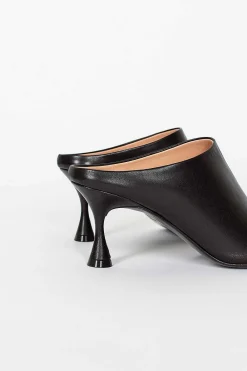 Acne Studios Leather Heeled Mules Black| Shoes